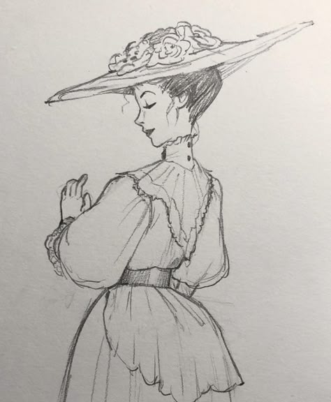 Edwardian Lady, Drawing Vintage, Desain Buklet, Beautiful London, Vintage Drawing, Arte Inspo, Concept Art Drawing, Book Art Drawings, Cool Art Drawings