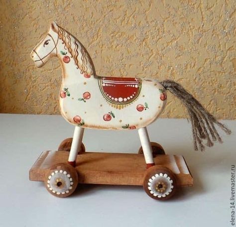 Diy Doll Miniatures, Traditional Toys, Horse Ornaments, Wooden Horse, Victorian Dolls, Dollhouse Toys, Toy Horse, Art Dolls Handmade, Tiny Dolls