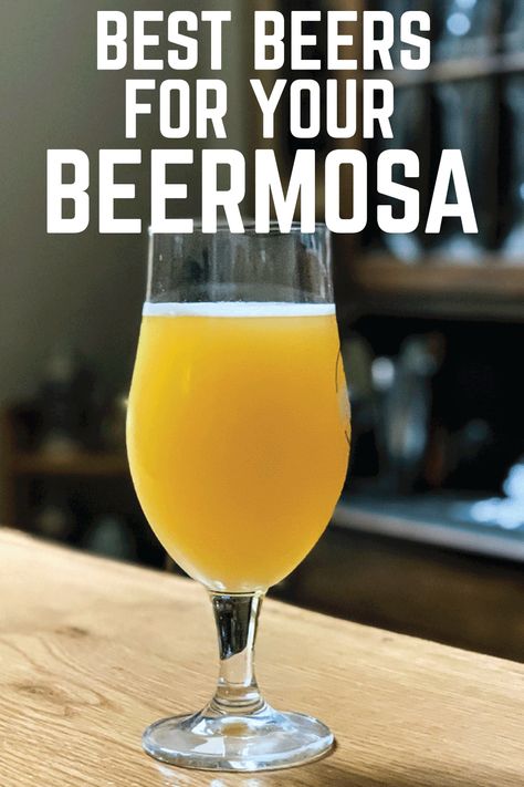 Planning on making beermosas for your brunch? Don't just use whatever beer you have in your fridge. Use one of these beers for the best tasting brunch cocktail. Beer Mosa Cocktail Recipes, Beer Mosa, Beermosa Recipe, Beer Mimosa, Carib Beer, Mimosa Cocktail Recipes, Michelob Ultra Beer, Champagne Recipe, Mimosa Cocktail