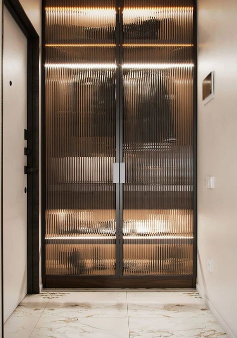 Glass Wardrobe Design, Glass Wardrobe Doors, Modern Wardrobe Design, Glass Closet Doors, Glass Wardrobe, Wardrobe Design Modern, Glass Closet, Aesthetic Wardrobe, Wardrobe Aesthetic