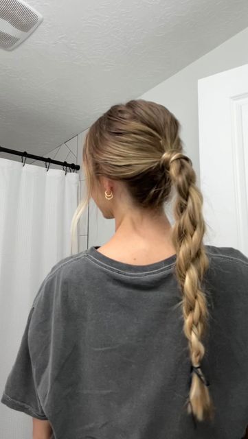 ZOEY BARNUM // ST GEORGE UT & MESQUITE NV HAIRSTYLIST on Instagram: "rope braids on rope braids on rope braids!!😍 such a simple style that looks so complicated! make people think you put a lot of effort into your hair but you really just put it in a ponytail and twisted it a couple times🤪 #hairstyle #hairstyles #hairstyletutorial #hairtutorial #hairinspo #hairinspiration #hair #hairstylist #hairstylistlife #stghairstylist #stgeorgeutahhairstylist #hairstlistproblems #hairgoals #hairideas #stgeorgehair #stgeorgehairstylist #stgeorgehair #stgeorgehairstylist #stgeorgehairsalon #utahhair #holidayhair #holidayhairstyle #viralstyle #hairhacks #hairstyleinspo #easyhairstyles" Cute Outfit With Braids, Up Do Simple Hairstyles, Hairstyle Ideas For Blonde Hair, Milkmaid Braid Half Up Half Down, Boho Aesthetic Hairstyles, Cute Hairstyles Fine Hair, Braided Hairstyle Ponytail, Rope Braids Hairstyles, Plaits In Hair