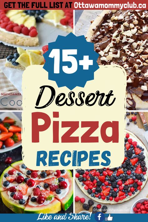 What about pizza as a dessert? I have gathered 15 dessert pizza recipes to share with you that contains something for every family member. Dessert That Goes With Pizza, Pizza Themed Desserts, Pizza Birthday Cake, Apple Dessert Pizza, Nutella Pizza, Bbq Party Food, Dessert Pizza Recipes, Pizza Dessert, Homemade Cookie Dough