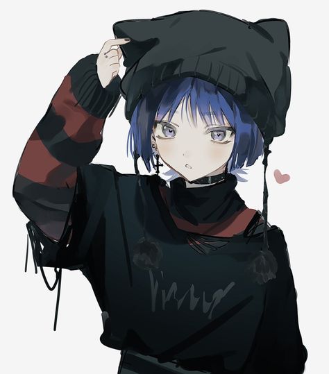 Goth Scaramouche, Scaramouche Modern, Modern Scaramouche, Wanderer Art, Twitter Header Pictures, Emo Fashion, Anime Sketch, I'm A Simp, Cute Anime Guys