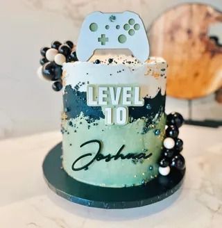 CUTECRAFTSD - Etsy Level Up Birthday Party Cake, Cakes For Teenagers, Xbox Party, Video Game Cakes, Peanuts Birthday, Video Game Birthday, 7 Cake, 10 Birthday Cake, Video Games Birthday Party