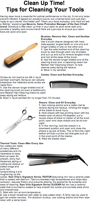 Clean Up Time!   Tips for Cleaning Your Hair Salon Tools Beauty School Cosmetology, Decent Hairstyle, Hair Salon Tools, Cosmetology Student, Clean Cleaning, Hair School, Salon Suites, Cosmetology School, Hair Techniques