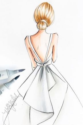 Bridal Illustrations From Popular Dress Designers ★ bridal illustrations simple backless open back oscar de larenta Popular Dress, Fashion Designers Famous, Dress Design Drawing, Most Beautiful Images, Dress Design Sketches, Dress Sketches, Personalized Artwork, Popular Dresses, Famous Fashion