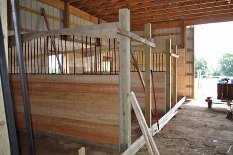 Farm Fence Diy, Horse Stalls Diy, Metal Horse Barns, Barn Makeover, Horse Stalls Doors, Barn Remodel, Horse Farm Ideas, Stall Fronts, Diy Horse Barn