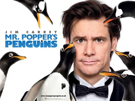 Mr. Popper's Penguins Jim Carrey Funny, Mr Popper, Penguin Wallpaper, Ben Whishaw, Jean Reno, Ben Stiller, 2011 Movies, Kevin Hart, Anthony Hopkins