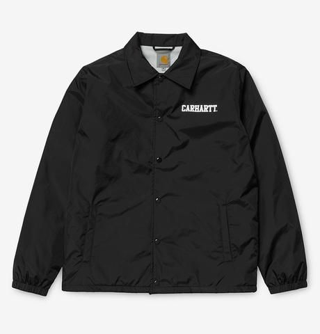 Carhartt WIP College Coach Jacket - Black Coaches Jacket, Hype Clothing, Men Jackets, Dress Attire, Carhartt Work In Progress, Carhartt Workwear, Types Of Jackets, Coach Jacket, Work Jackets