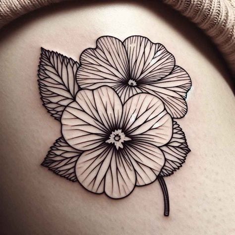 Primrose Tattoo Design, Primrose Flower Tattoo, Violet And Primrose, Primrose Tattoo, February Flower Tattoo, February Flower, Tatoo Styles, Tattoos For Couples, February Birth Flowers