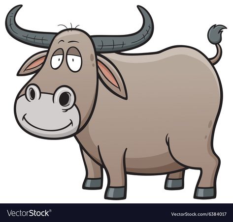 Buffalo Royalty Free Vector Image - VectorStock Carabao Drawing Cartoon, Carabao Cartoon, Buffalo Vector, Buffalo Illustration, Buffalo Cartoon, Chicken Vector, Buffalo Animal, Buffalo Art, Jungle Theme Birthday