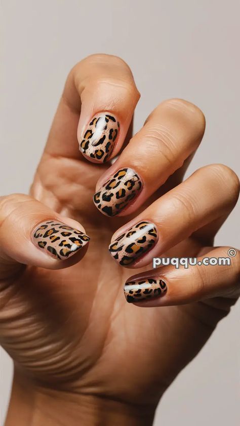 Leopard Nails Designs, Leopard Manicure, Leopard Nails Tutorial, Diy Valentine's Nails, Leopard Nail Designs, Cheetah Nail Designs, Pink Nail Colors, Cheetah Nails, Romantic Nails