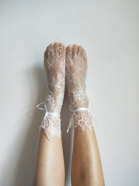 Winnieseevershop from Etsy Tulle Socks Outfit, Lace Socks With Heels, Bridal Socks, Tulle Socks, Wedding Socks, Handmade Socks, Unique Socks, Sock Outfits, Sheer Socks