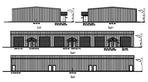 Cad Drawing Architecture, Building Elevation Design, Plant Building, Interior Architecture Sketch, Industrial Plant, Side Elevation, Industrial Sheds, Elevation Drawing, Building Elevation