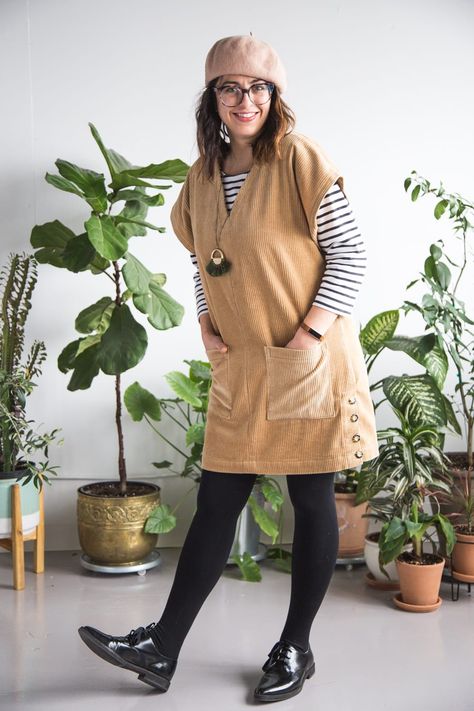 Charlie Caftan hack: A Corduroy Shift Dress - Closet Core Patterns Caftan Pattern, Closet Core Patterns, Madewell Dress, Wide Wale Corduroy, Pattern Hack, Garment Sewing, Make Your Own Clothes, Dress Closet, Corduroy Dress