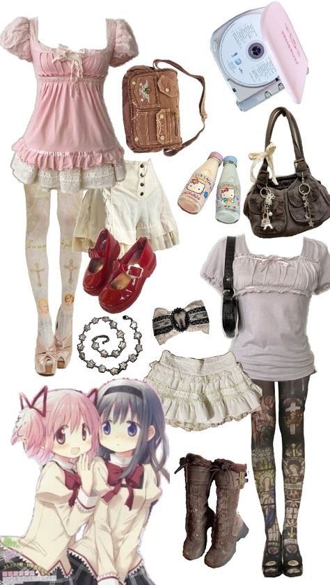 #outfitinspo #coquette #couple #madokamagica #madoka #homura Madoka Magica Outfit Ideas, Homura And Madoka Matching, Homura Akemi Outfit, Homura Akemi Dress To Impress, Homura Outfit, Madoka X Homura, Madoka Full Outfit, Madoka Magica, Dress Up