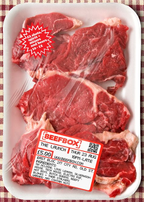 Beefbox Launch party is TOMORROW!!! YAY Meat Painting, Meat Packaging, Packaged Meat, Meat Texture Illustration, Meat Industry Art, Rabbit Meat Packaging, Meat Industry, Raw Meat Reference, Raw Meat Texture