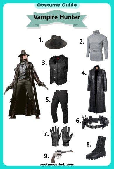 Vampire Hunter Costume Vampire Hunter Costume Men, Vampire Hunter Outfit Male, Vampire And Vampire Hunter Costume, Vampire Hunter Outfit, Vampire Hunter Costume, Vampire Hunter Character Design, Vampire Hunter Aesthetic, Cowboy Vampire, Vampire Cowboy