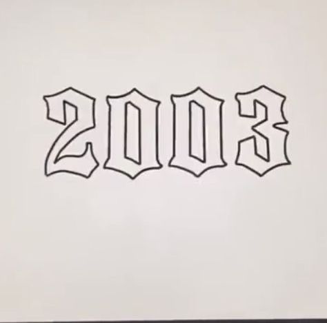 2003 Tattoo Stencil, 2003 Tattoo Design, 1936 Tattoo, 2001 Tattoo Design, 2003 Tattoo Font, 2002 Tattoo Ideas, 2003 Tattoo Ideas, Tattoos Half Sleeve, Tattoos Simplistic