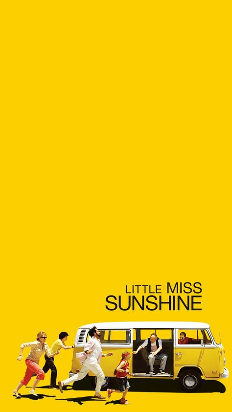 Yellow Movie Poster, Little Miss Sunshine Wallpaper, Sunshine Phone Wallpaper, Little Miss Sunshine Poster, Colorful Movie, Pink Panther Cartoon, Excited Face, Sunshine Wallpaper, Cinema Art