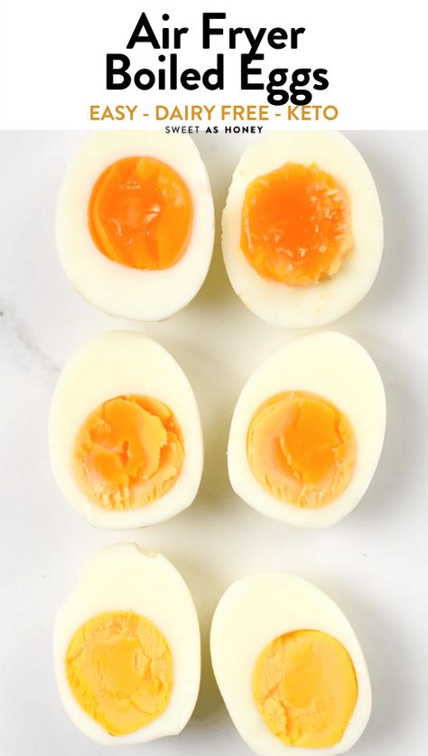 Best Boiled Eggs, Quick Clean Eating Recipes, Air Fryer Hard Boiled Eggs, Creative Egg Recipes, Jammy Eggs, Medium Boiled Eggs, Egg Nutrition Facts, Egg Calories, Perfect Boiled Egg