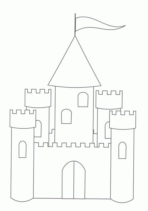 Castle coloring pages. What could be inside that castle? A princess? A witch? Castle Coloring Page, Castle Crafts, Cardboard Castle, Kids Castle, Castle Drawing, Princess Coloring Pages, Princess Coloring, Princess Castle, Disney Castle