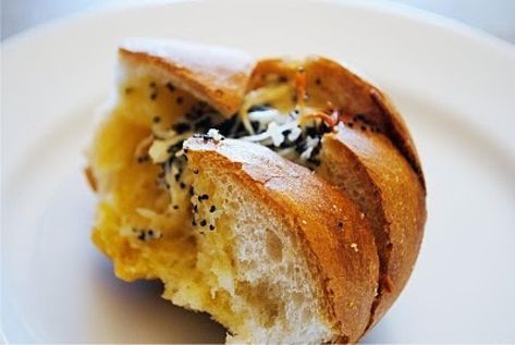 Swiss Cheese Bread with Beau Monde Seasoning: Photo - 1 #justapinchrecipes French Garlic Bread, Beau Monde Seasoning, Slice Of Cheese, French Bread Recipe, Seasoning Recipe, Savory Bread, Cheese Snacks, Cheesy Bread, Bakery Bread