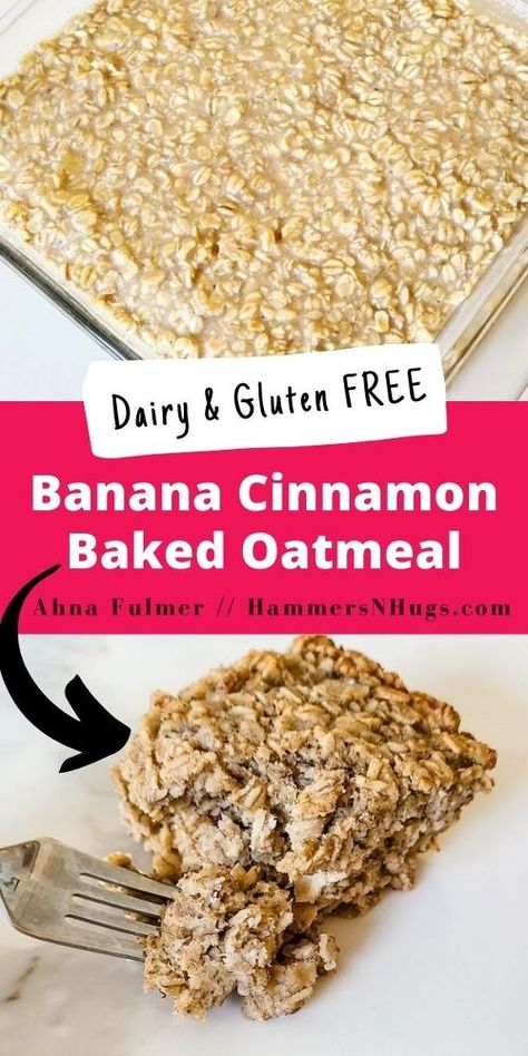 Easy Family Breakfast, Quick Oat Recipes, Cinnamon Baked Oatmeal, Dairy Free Lunch, Lemon Poppyseed Pancakes, Dairy Free Salads, Family Breakfast Recipes, Baked Oatmeal Recipe, Dairy Free Recipes Dessert