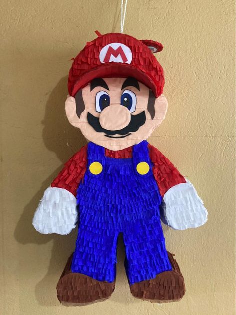 Mario Pinata, Pinata Ideas, Mario Bros Birthday Party Ideas, Super Mario Bros Birthday Party, Mario Bros Birthday, Piñata Ideas, Super Mario Birthday Party, Mario Birthday Party, Super Mario Birthday