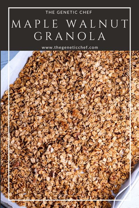 Granola Recipe With Almonds, Granola Recipe Walnut, Maple Almond Granola, Maple Walnut Granola, Maple Walnut Granola Recipe, Granola Recipe With Maple Syrup, Basic Granola Recipe, Maple Granola Recipe, Protein Granola Recipe