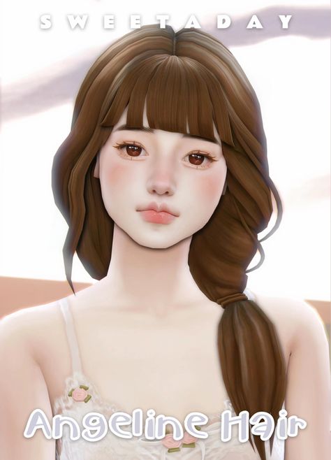 Okruee Hair Sims 4, Sims 4 Korean Hair Maxis Match, Sims 4 Hair Colour Cc, Sims 4 Cc Hair Alpha Ponytail, Patron Sims 4 Cc Hair, Sims 4 Medium Hair Maxis Match, Sims Cc 2023, Sims 4 Hair Cc Maxis Match Patreon, Sims 4 Cc Brown Hair