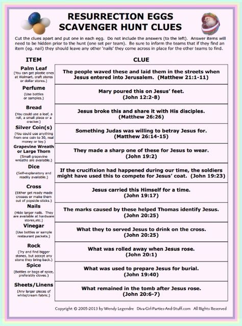 Easter scavenger hunt for this year. There will be chocolate involved as well. Resurrection Eggs, Christ Centered Easter, Easter Lessons, Easter Scavenger Hunt, Easter Sunday School, Resurrection Day, Bridal Games, Easter Hunt, Resurrection Sunday