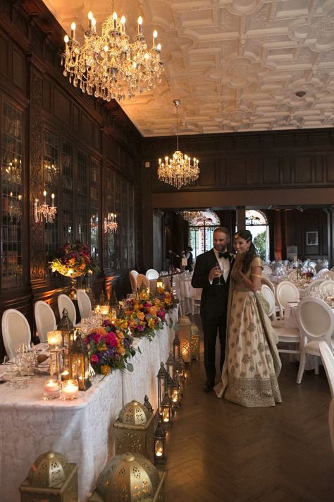 Romantic Fusion Wedding at Casa Loma — Sara Baig Designs Fusion Wedding, Party Venues, Event Planning, Table Settings, Table Decorations, Floral, Photography, Home Decor, Design