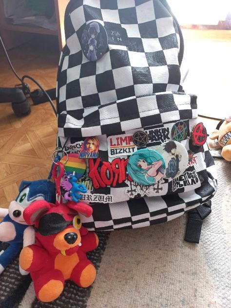 Scenecore Backpack, Emo Backpack, Fnaf Backpack, Scene Backpack, Scene Kid Room, Hello Kitty Couple, Emo Hello Kitty, Kitty Couple, Cool Backpack