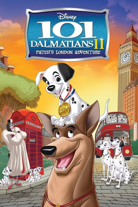 101 Dalmatians II Patch's London Adventure 101 Dalmations, Disney 101 Dalmatians, Disney Animated Movies, Brother Bear, The Jungle Book, Image Film, Film Disney, Cartoon Posters, Walt Disney Pictures