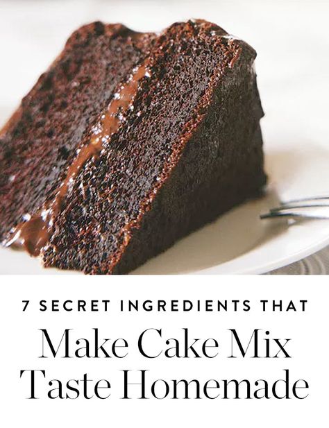 Make Cake Mix Taste Homemade, Box Cake Mix Taste Homemade, Cake Mix Taste Homemade, Chocolate Box Cake, Make Box, Boxed Cake Mixes Recipes, Devils Food Cake Mix Recipe, Cake Hacks, Box Cake Mix