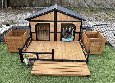 Outdoor Dog Spaces, Large Dog House Outdoor, Dog House With Porch, Pet Bed Pattern, Dog House Outdoor, Big Dog House, Extra Large Dog House, Medium Sized Dog, Diy Pet Bed