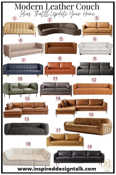 Trending Sofa Designs, Leather Couch Living Room Modern, Couch Styles, Modern Leather Couch, Curved Couch, Sofa Table Decor, Sofa Styles, Leather Couches, My New Apartment