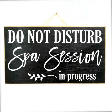 Spa Massage Therapy, Fabric Hanger, Three Season Room, Rustic Fabric, Custom Plaques, Foyer Decor, Wood Boards, Spa Decor, Do Not Disturb