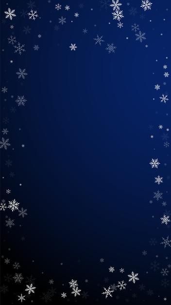 Vertical Illustration, Dark Blue Christmas, Christmas Theme Background, White Christmas Background, Phone Backround, Snowflakes Background, Blue Christmas Background, Overlay Template, Frame Christmas