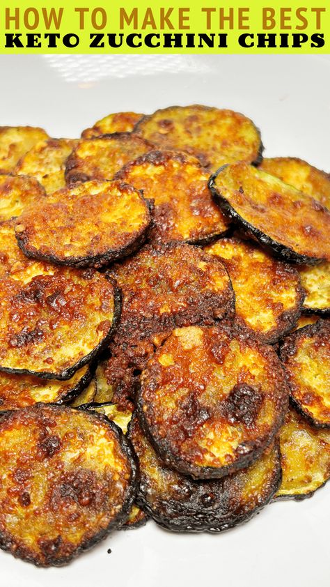 Keto Zucchini Chips, Crispy Zucchini Chips, Side For Dinner, Crispy Zucchini, Keto Zucchini, Flavored Olive Oil, Easy Keto Meal Plan, Zucchini Chips, South Beach Diet