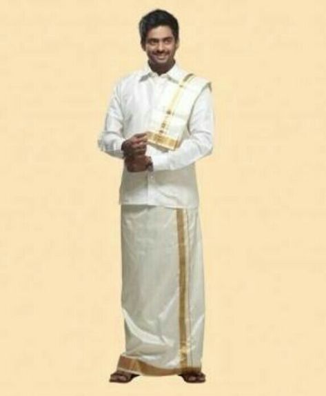 Traditional Karnataka costume. Dhoti Angavastram Silk shirt Silk kurta Dhoti Shirt For Men, Silk Kurta, Traditional Costume, Mens Costumes, Silk Shirt, Mens Shirts, Silk, Collage, Books