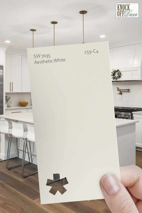 SW-single-aesthetic-white-chip Aesthetic White Sw, Sherman Williams Aesthetic White, Sw Aesthetic White Cabinets, Sherwin Williams Aesthetic White Walls, Aesthetic White Coordinating Colors, Sw Aesthetic White Walls, Aesthetic White Cabinets, Aesthetic White Paint, Sw Aesthetic White