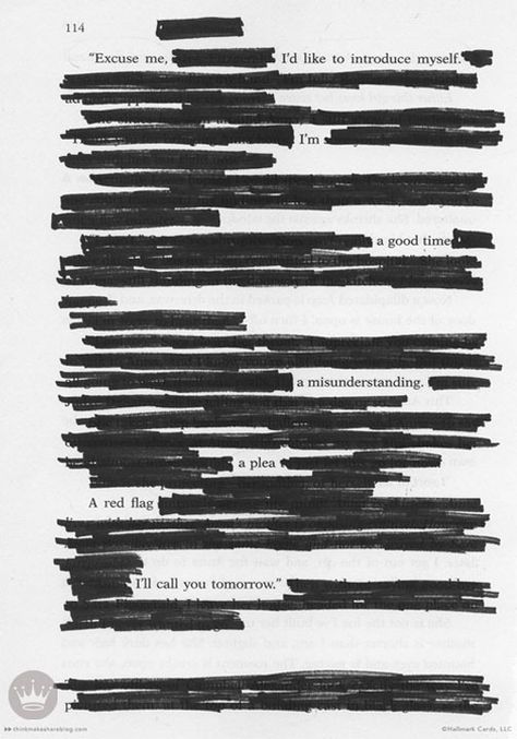 The Power Of Words Art, Art Made Of Words, Attention Aesthetic, Question Aesthetic, Blackout Poem, Writing Wall, Poetry Poster, Text Based Art, Blackout Poems