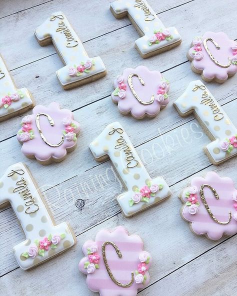 From baby showers and gender reveals to first birthdays, cookies are the perfect treat to celebrate your bundle of joy! Birthday Biscuits, Floral 1st Birthday, First Birthday Cookies, Monogram Cookies, 1st Birthday Girl Decorations, Gender Reveals, Baby Cookies, Baby 1st Birthday