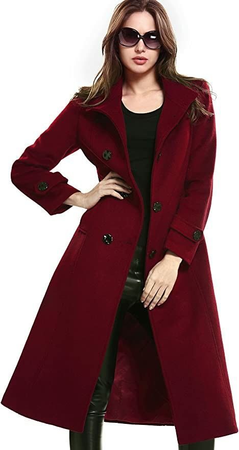 Women fashion ,now fashion,rich looks fashion style ,rich look trench coat,rich looking style,classy fashion Trench Coat Winter, Red Trench Coat, Wool Trench Coat, Coat Winter, Double Breasted, Belts, Trench Coat, Wine, Wool