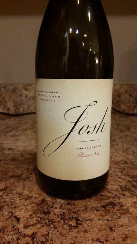 Josh Cellars Pinot Noir Josh Wine, Virginia Wineries, Red Wine Glasses, Pinot Noir, Wine Label, Wine Cooler, Wine And Spirits, Wine Glasses, Wine Rack