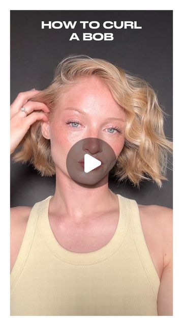 Ash Walker | How to curl your Bob! You have been asking how I curl my Bob and this is my fave way to do it 🤩 | Instagram Hairstyles For Wavy Hair Short, How To Curl Chin Length Bob, Short Bob With Waves, Curl Short Hair Tutorial, Curling Bob Hair Tutorials, How To Curl Bob Haircut, Short Bob Waves, How To Curl A Short Bob, How To Style Short Bob Hairstyles