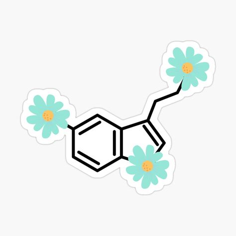 Floral Serotonin, Enamel Pins, Science, For Sale, Floral