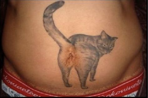 Belly Button Tattoo, Lower Stomach Tattoos, Button Tattoo, Bum Tattoo, Stomach Tattoos Women, Cute Cat Tattoo, Belly Tattoos, Petit Tattoo, Belly Tattoo